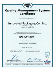 ISO Certification for Innovated Packaging Co