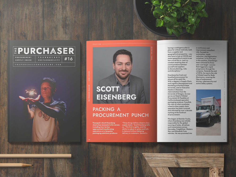 The Purchaser Magazine featuring TransPak's Scott Eisenburg.