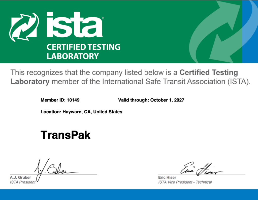 ISTA Certification